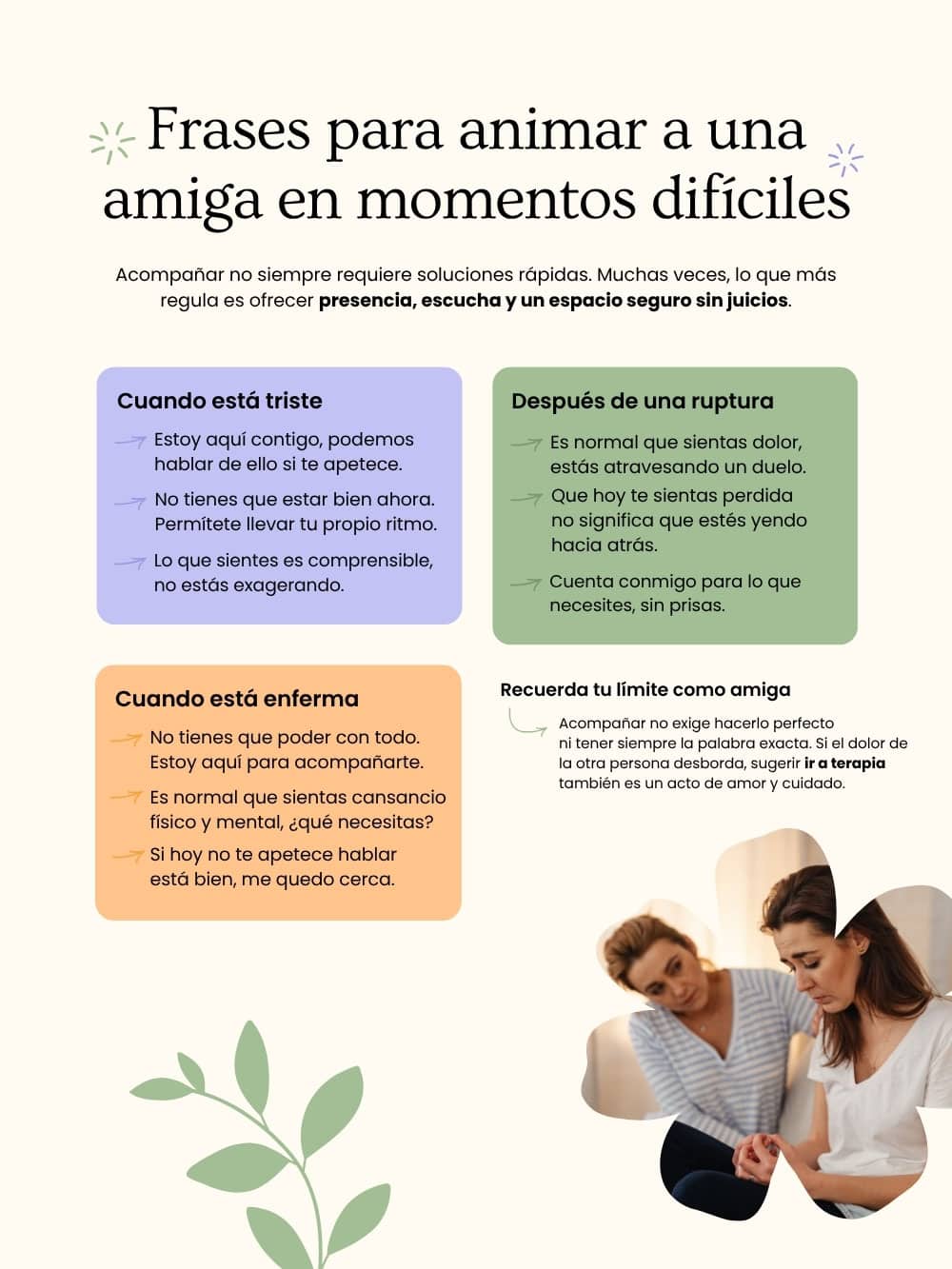 Frases para animar a una amiga Frases para animar a una amiga